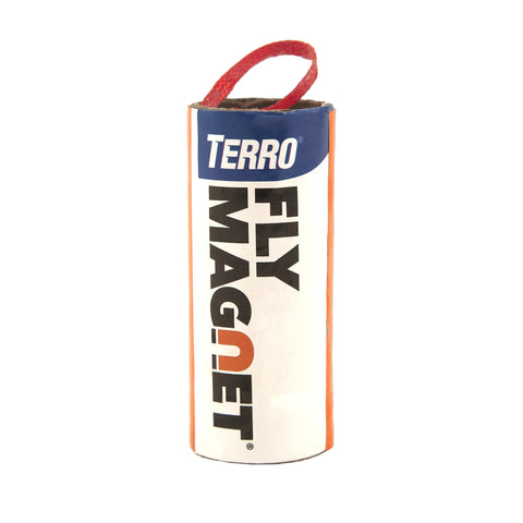 TERRO Fly Magnet being disposed after use for mess-free cleanup.