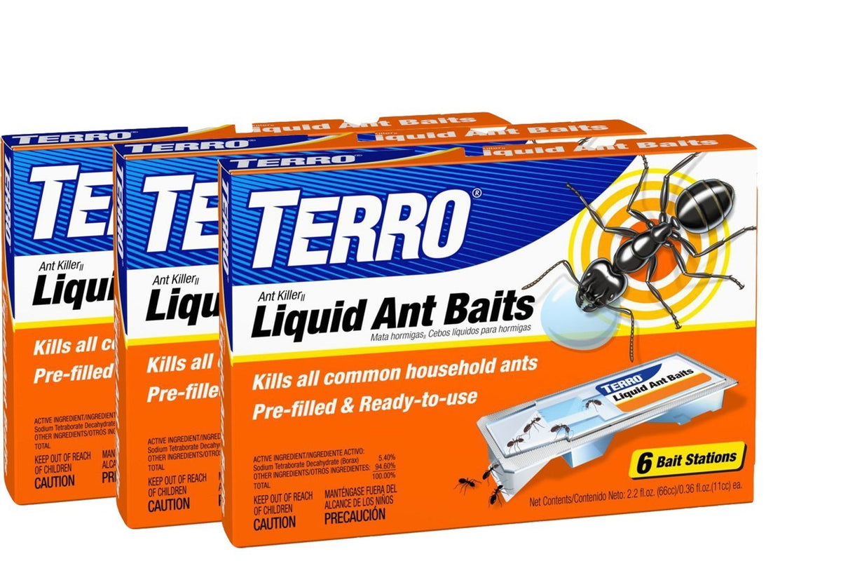 TERRO liquid ant bait station for indoor use targets common ants.