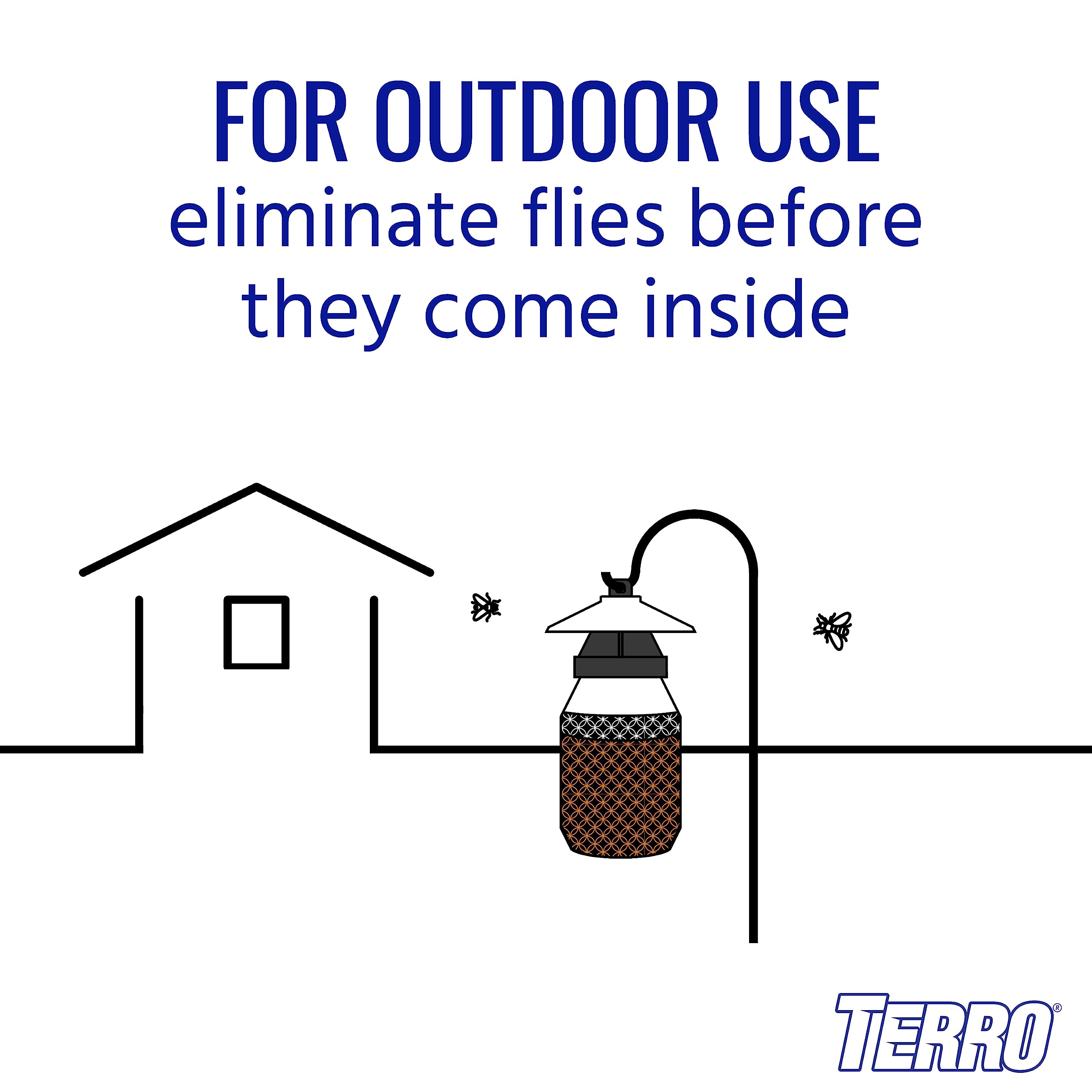 TERRO One-quart trap size fits outdoor spaces well