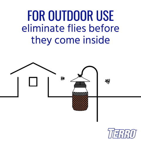TERRO One-quart trap size fits outdoor spaces well