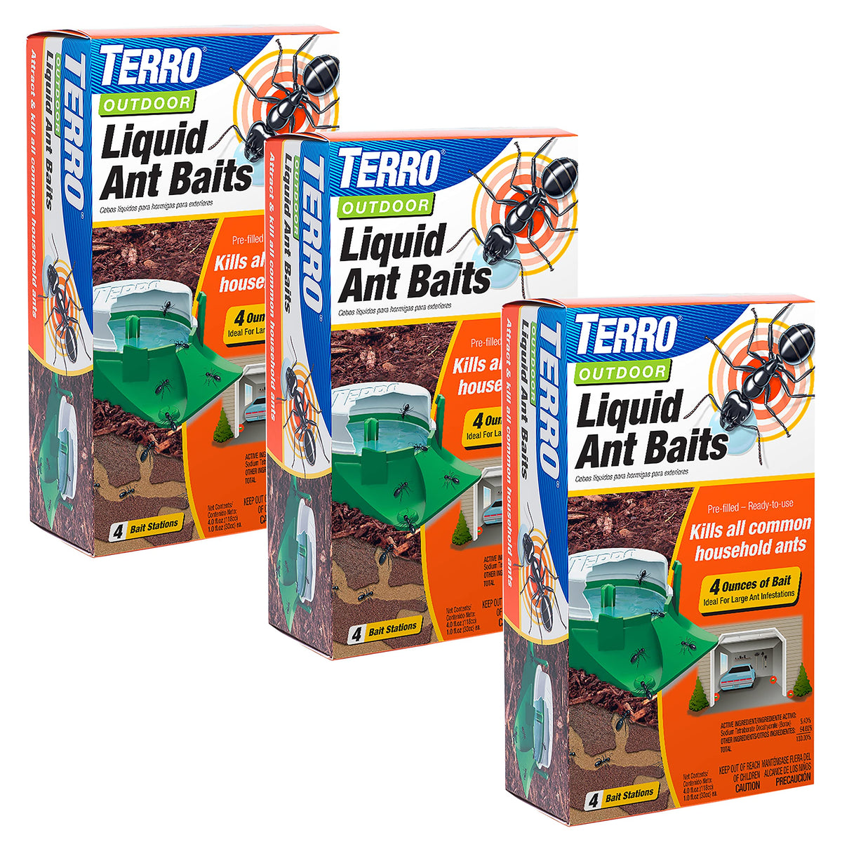 Terro outdoor liquid bait station 1oz attracts ants for outdoor control