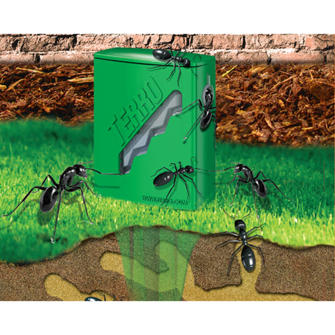 Terro ready-to-use stakes with break-tab activation for quick setup.