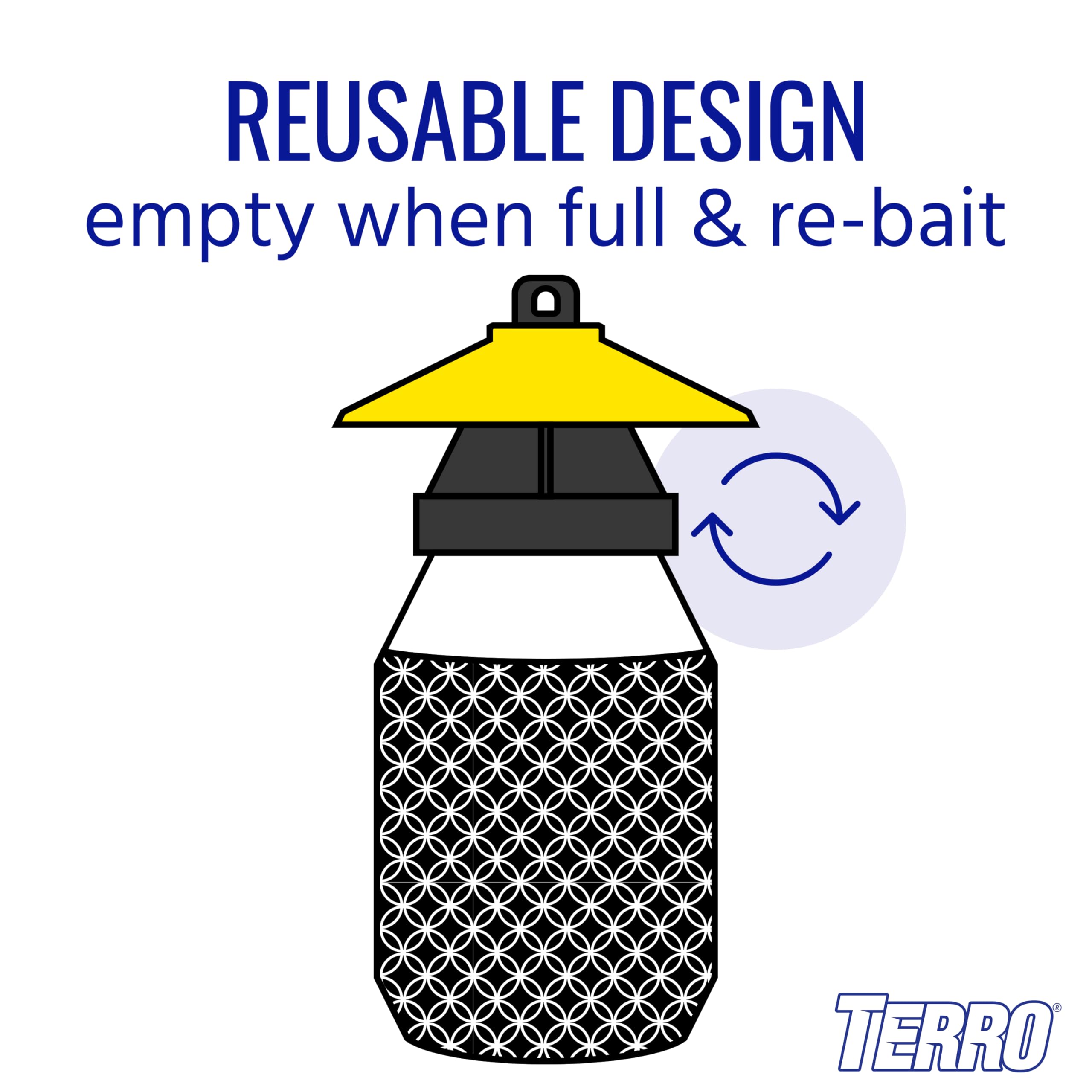 Terro reusable trap that can be emptied and rebaited.