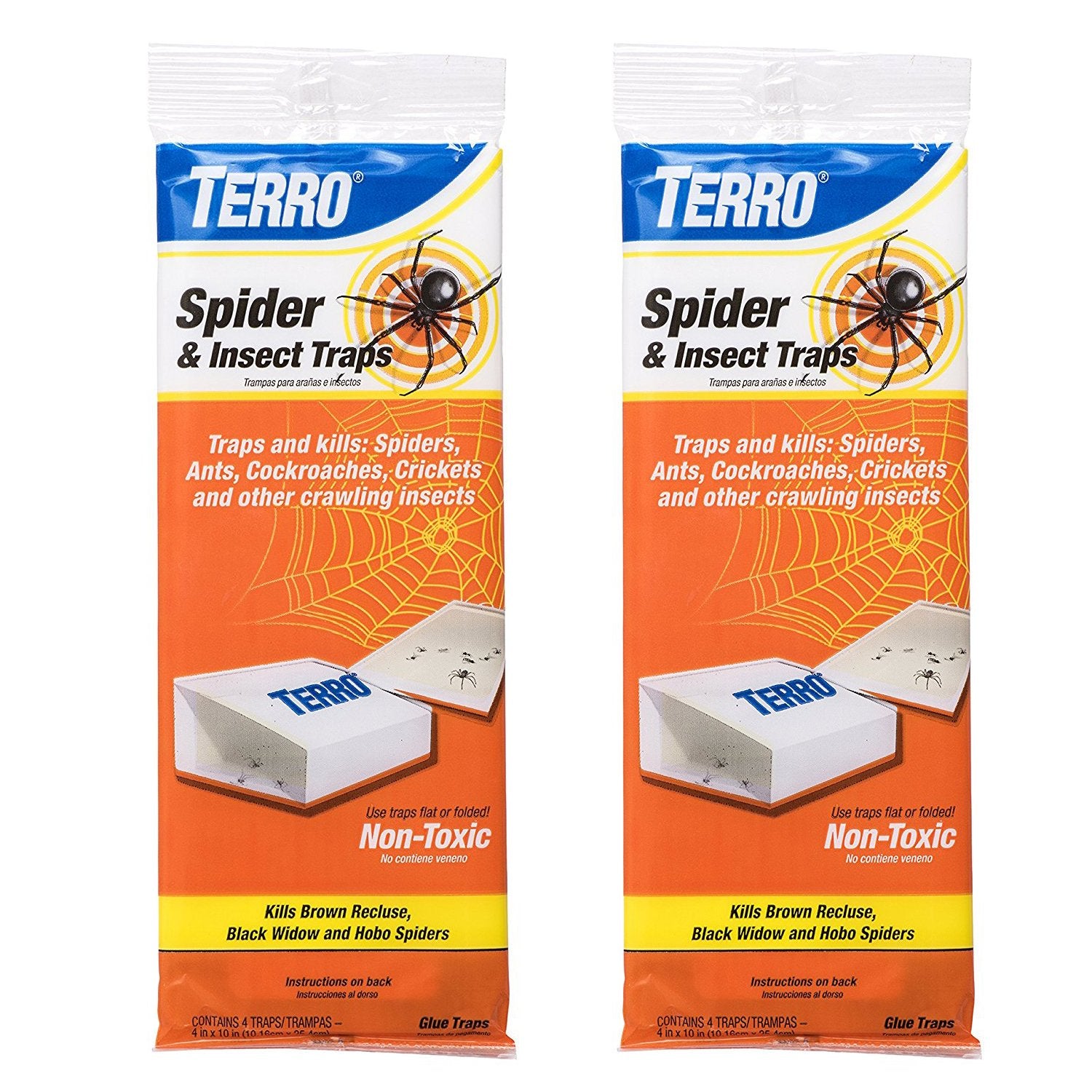 Terro spider and insect trap packaging view for quick setup