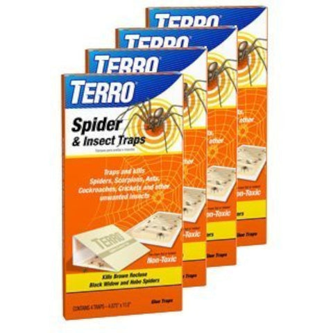 Terro Spider & Insect Traps 16-pack: non-toxic glue traps for home pest control