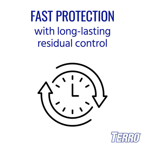 Terro T1700SR spray action outdoors delivering barrier protection