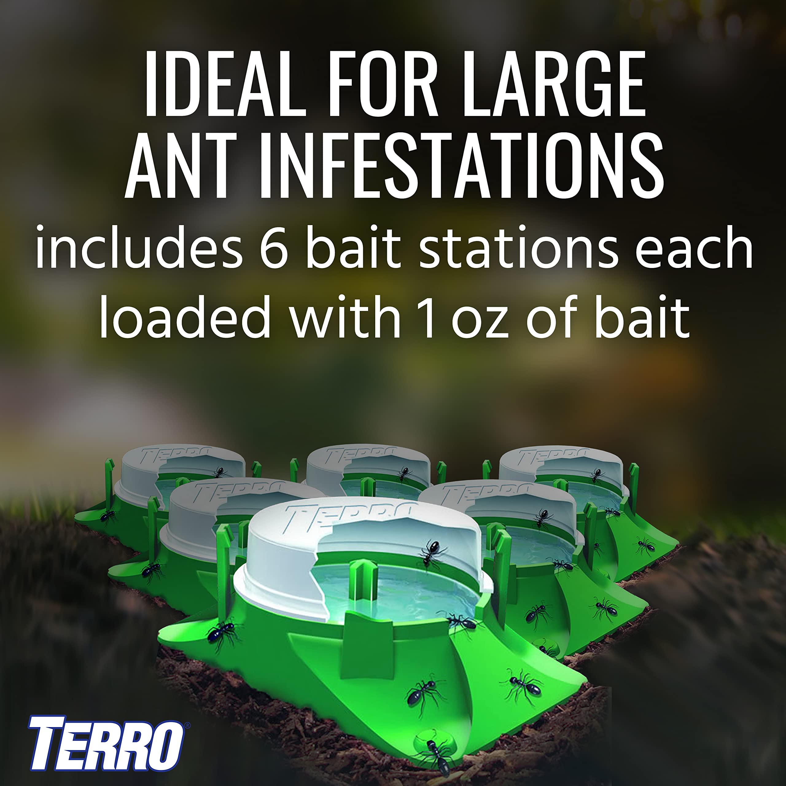 Terro T1804SR 1-ounce bait cup provides ample food for ants.
