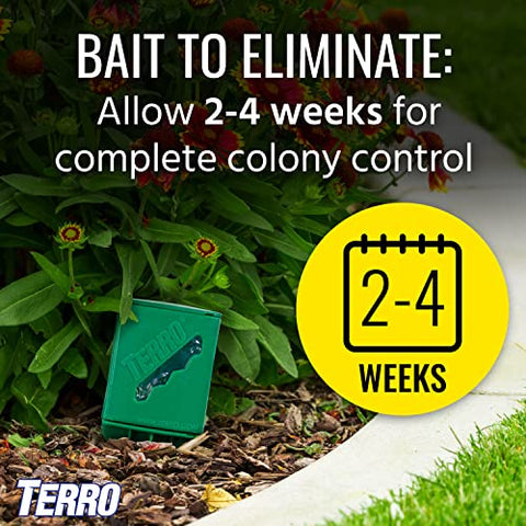 Terro T1812 stake placed near garden bed to protect plants