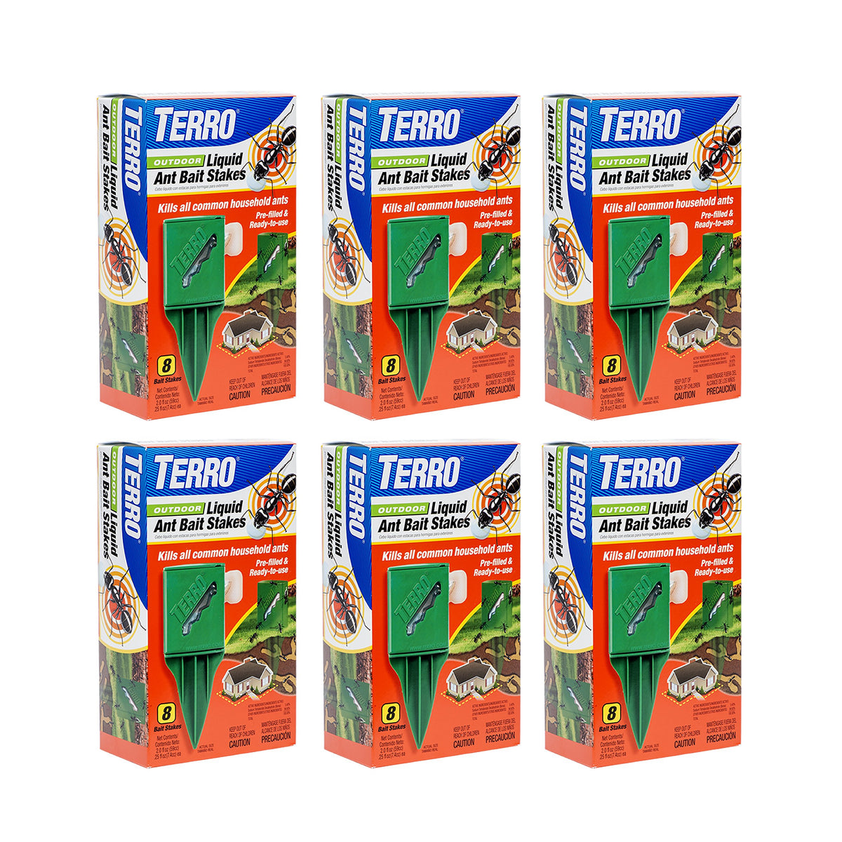 Terro T1812 outdoor bait stake packaging, ready for outdoor ant control