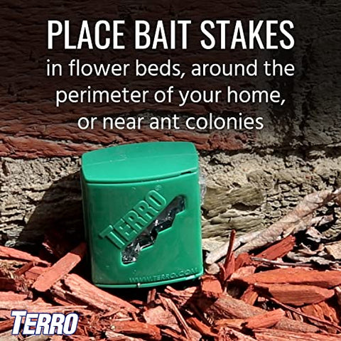 Terro T1812 stake placed near patio entry