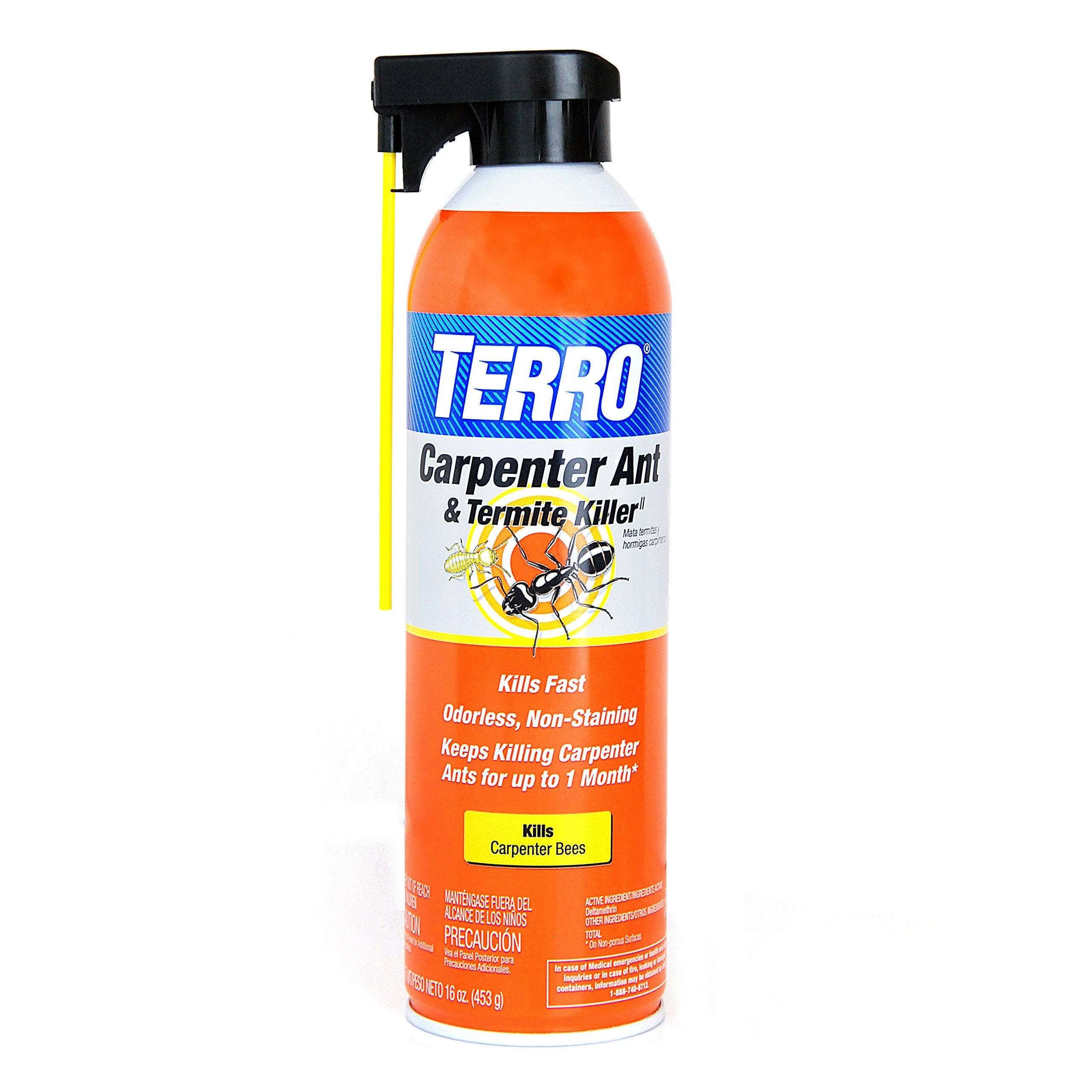 Terro T1901-6 aerosol spray with two-way nozzle for broad or precise application