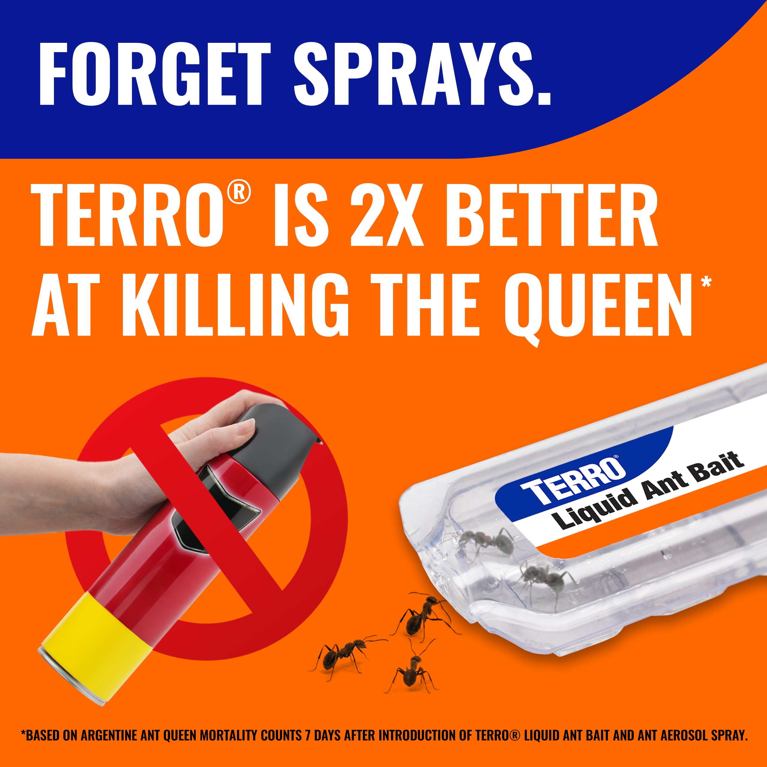 Terro T300-3SR ant bait packaging display illustrates ready-to-use indoor solution.