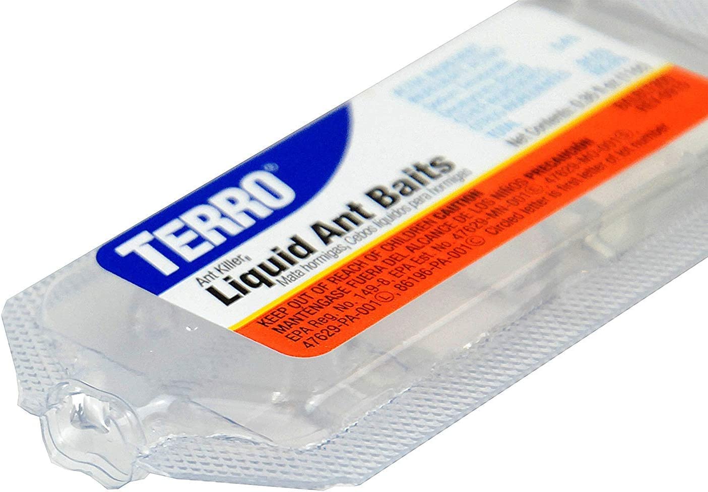 Terro T300 bait-dispensing tab illustrates easy snap-off setup