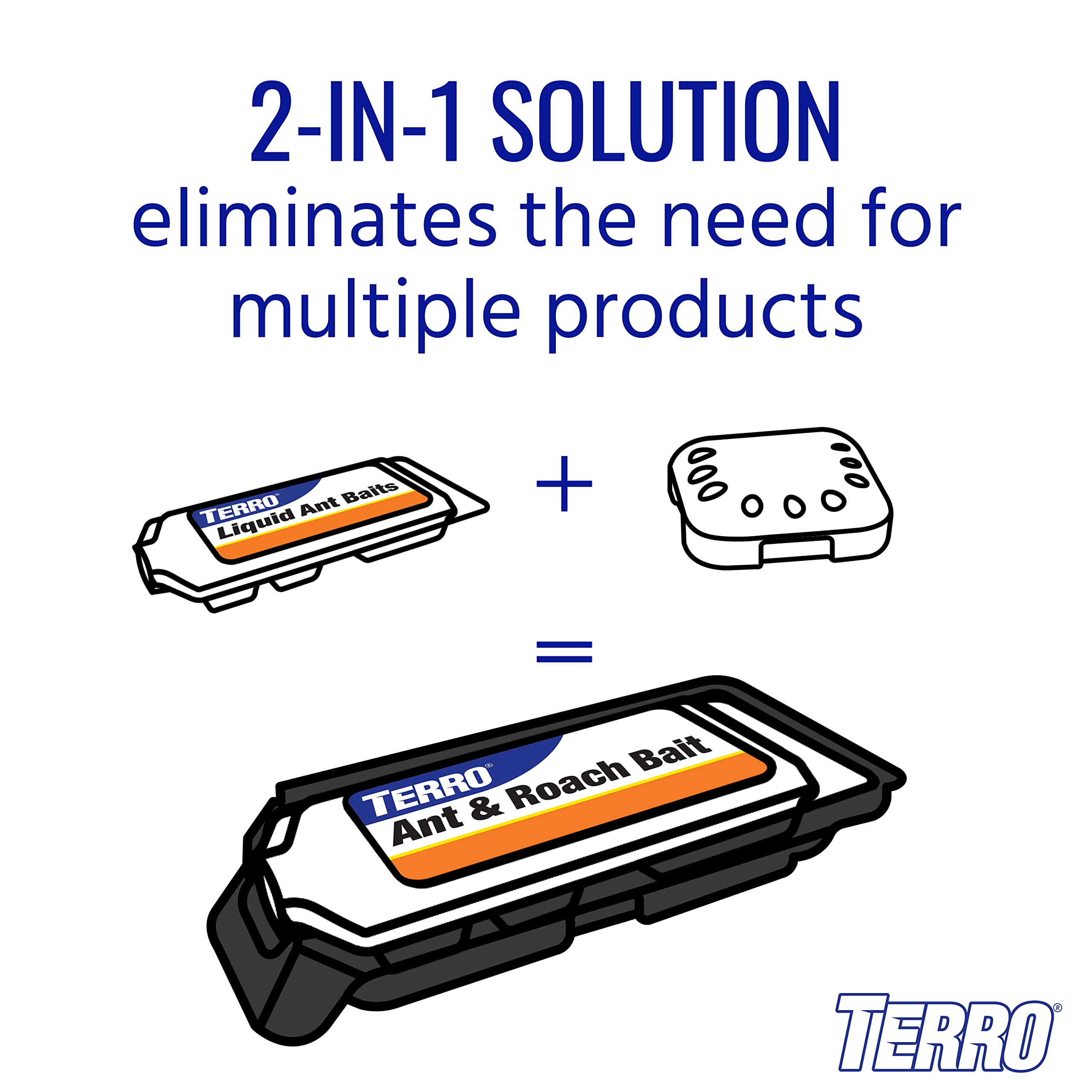 Terro T360SR bait station liquid bait close-up attracting ants effectively.