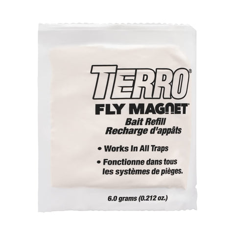 Terro T382 trap hanging setup ready to attract flies outdoors.