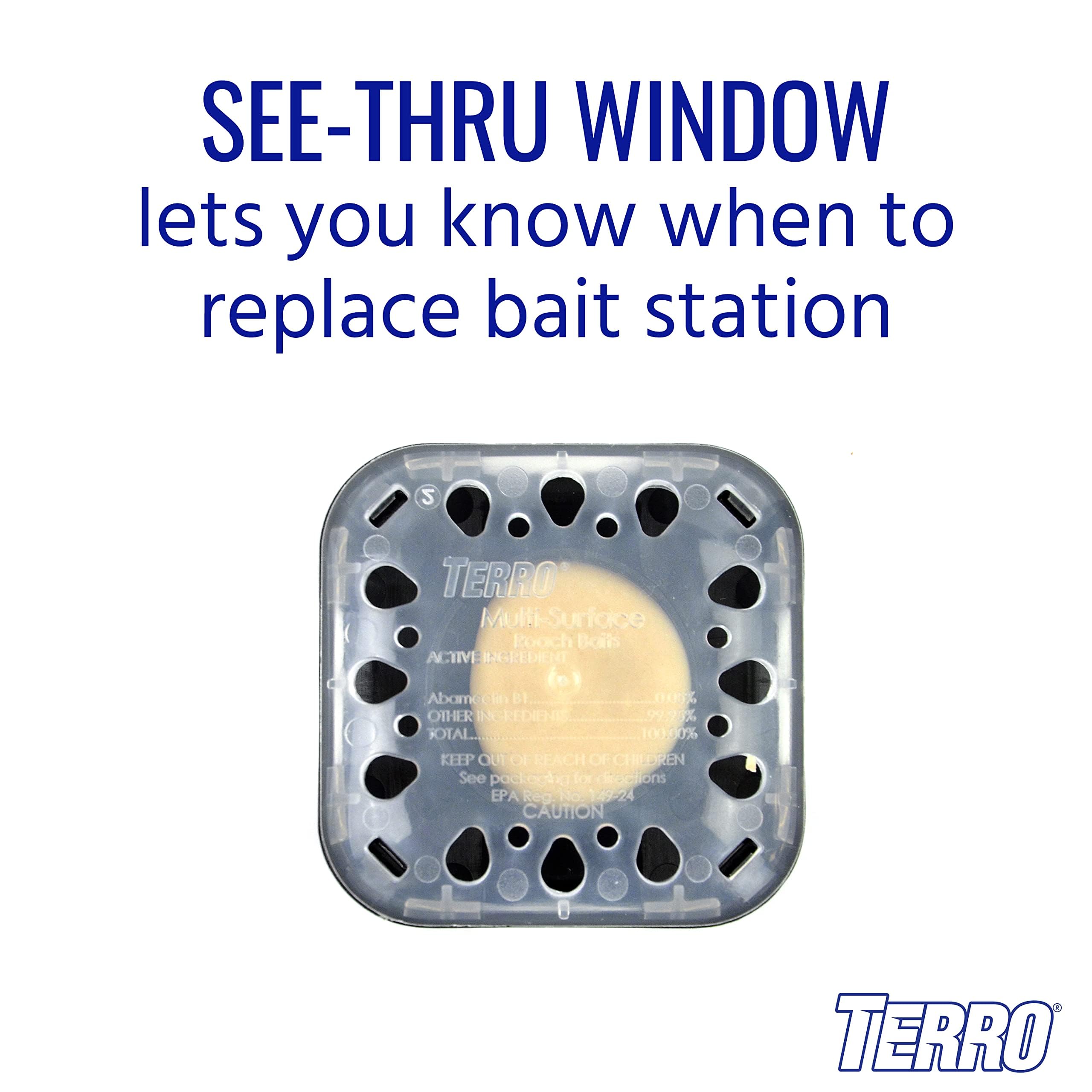 Terro T500 adhesive strips allow wall placement