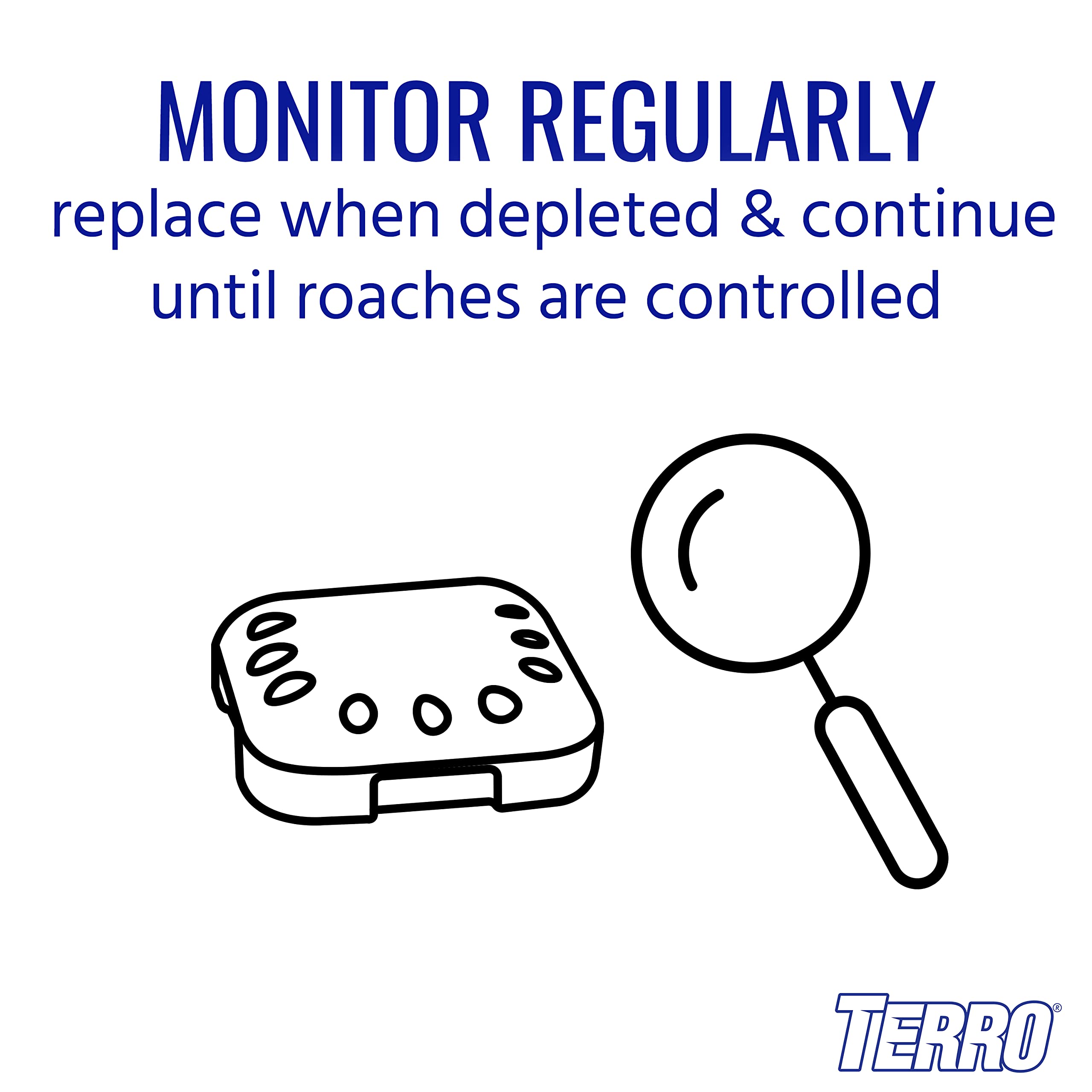 Terro T500SR placement in kitchen and bathroom for roach control