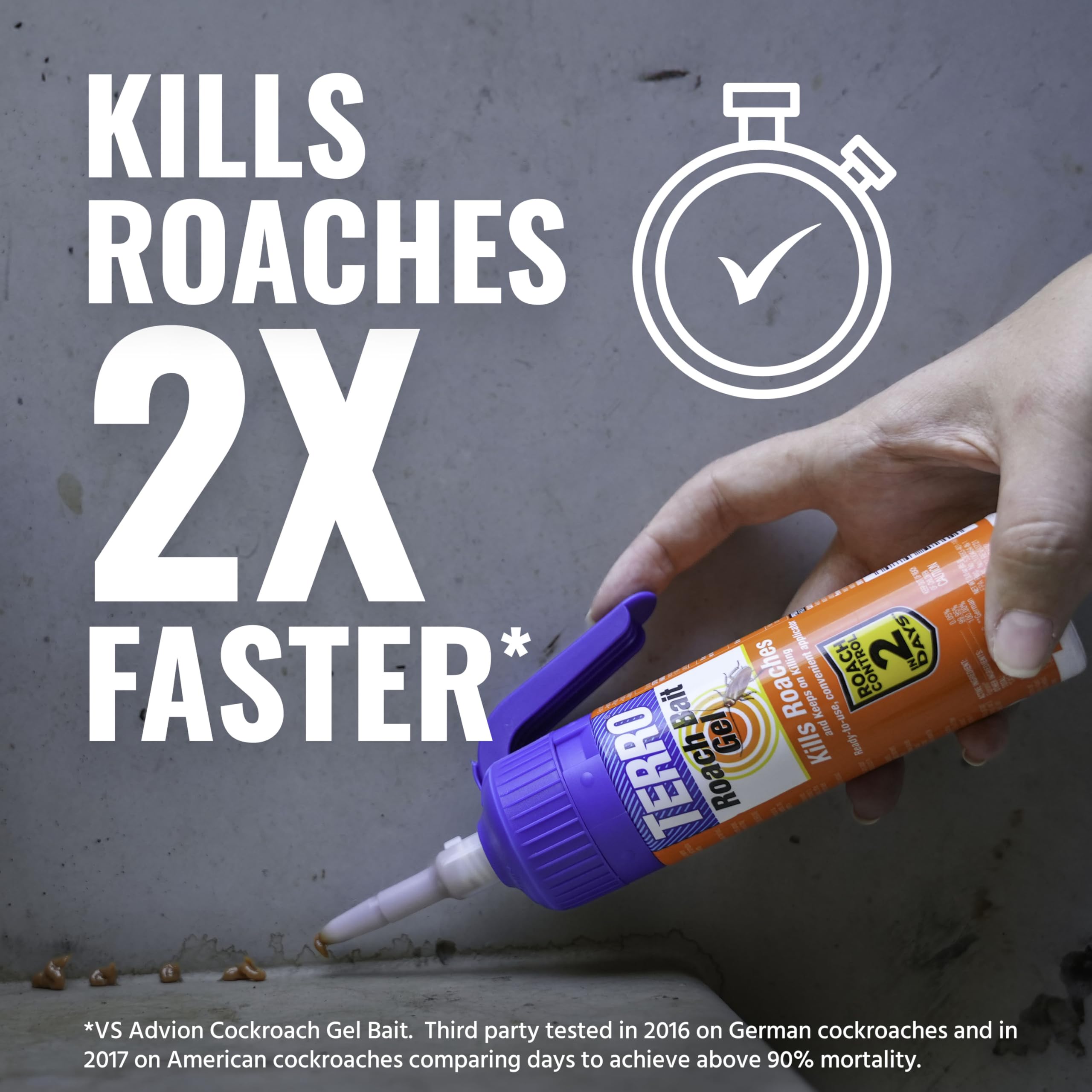 Terro T502 syringe with flow nozzle for precise roach bait placement