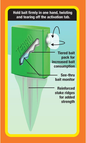 Terro weatherproof ant bait stakes designed for durable outdoor use