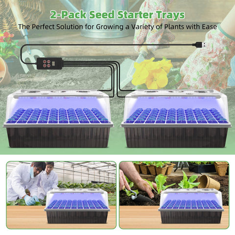 Terronix complete indoor seed starting kit for herbs, vegetables, and flowers