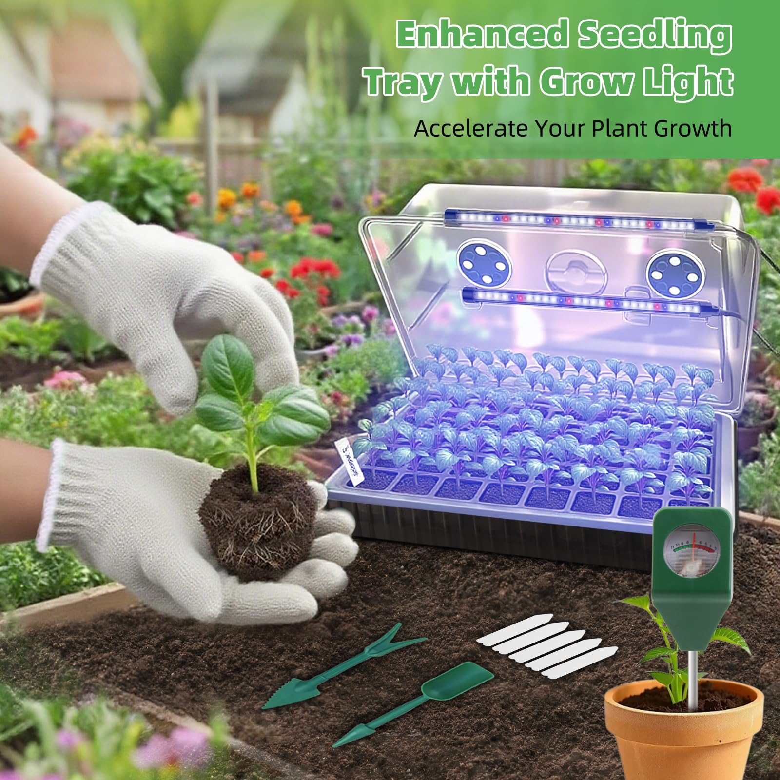 Terronix self-watering capillary mat system ensuring consistent moisture for seedlings