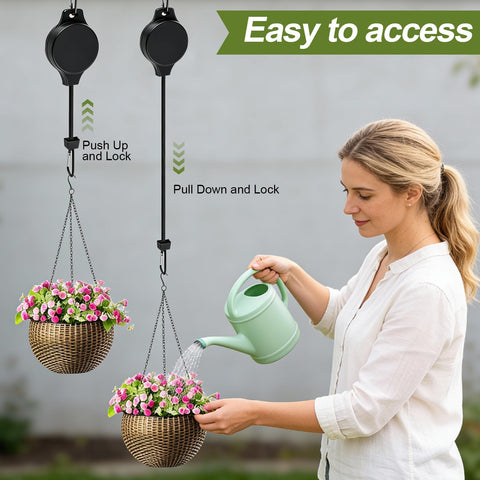 TERVEEX 4-pack hanging planters for cohesive patio displays.