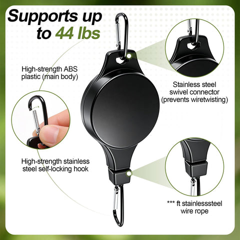 TERVEEX steel hook provides secure support for baskets up to 15 lb.