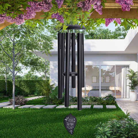 TESECU sympathy wind chimes in memory garden promoting peaceful reflection