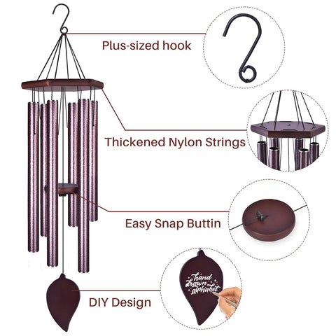 TESECU Chimes with central Velcro allow tone variation for mood control.