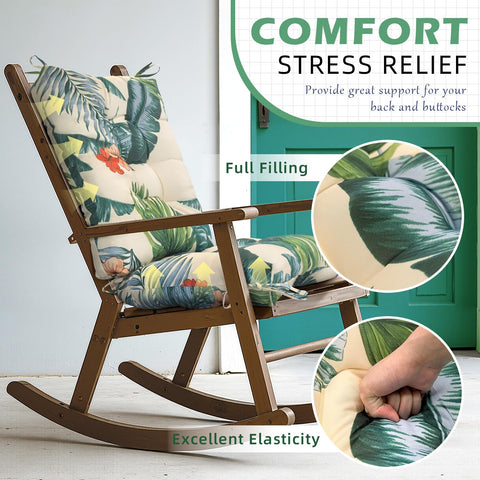 TESICA back cushion 17x21 inches provides supportive backrest on porch.