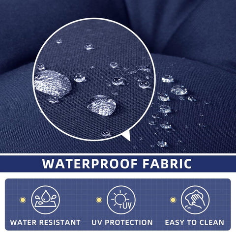 TESICA Close-up of waterproof fabric cushion for all-weather use