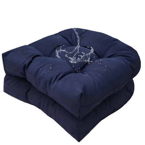 TESICA outdoor seat cushions navy blue set of 2 for 18 by 18 inch chairs