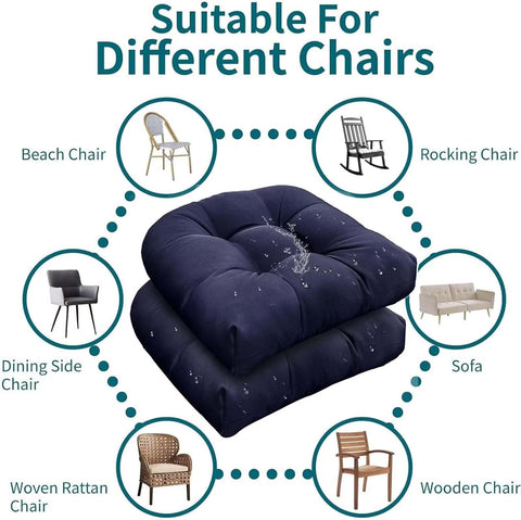 TESICA set of two cushions fits many chairs for quick updates