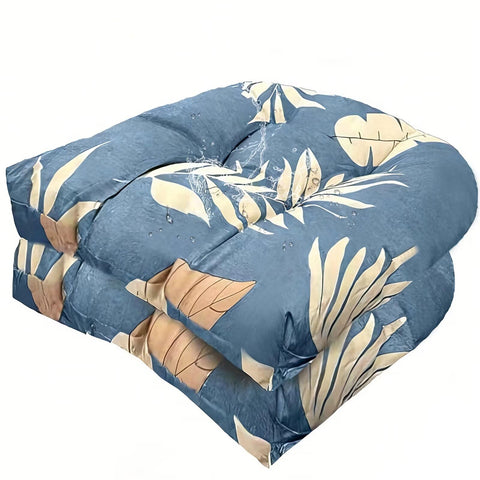 TESICA U-shaped wicker cushion on outdoor chair adds comfortable support