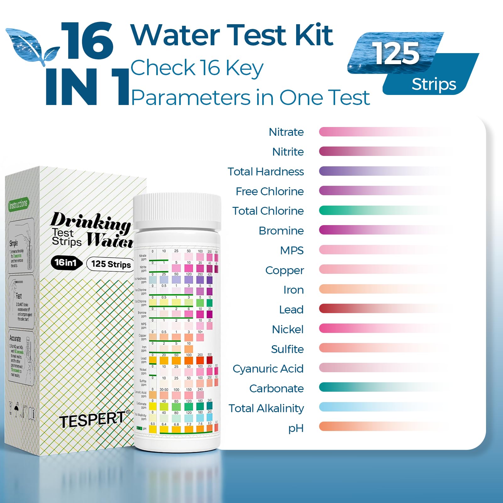 TESPERT quick-screen strips provide fast 30-second results for home testing.