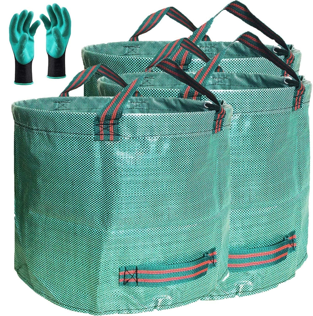 Tespher 137-gallon yard bags, 34-inch diameter, ready for large leaf collection.