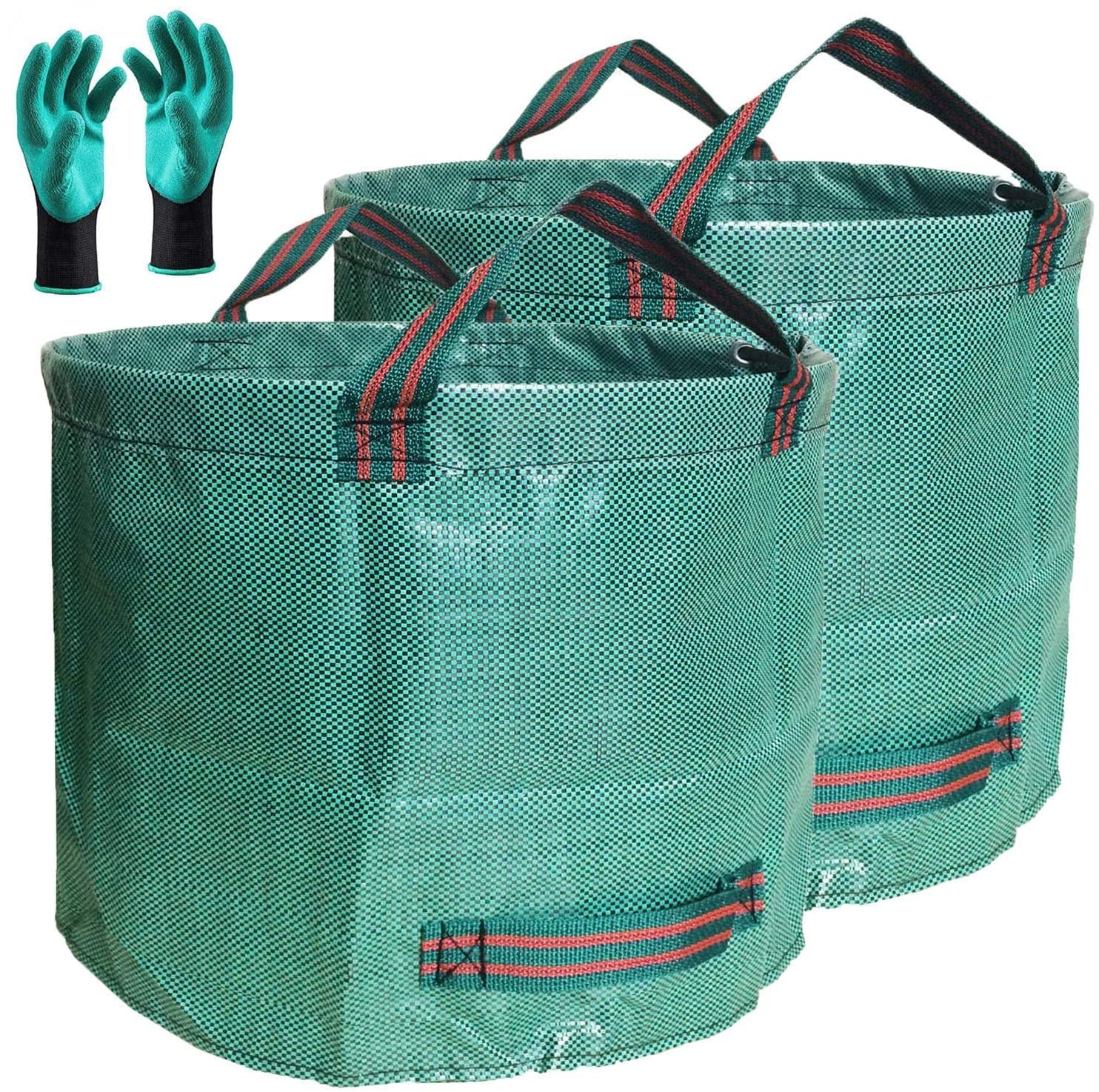 Tespher 16-gallon yard bag with diameter 18 inches, spacious for leaves and debris.