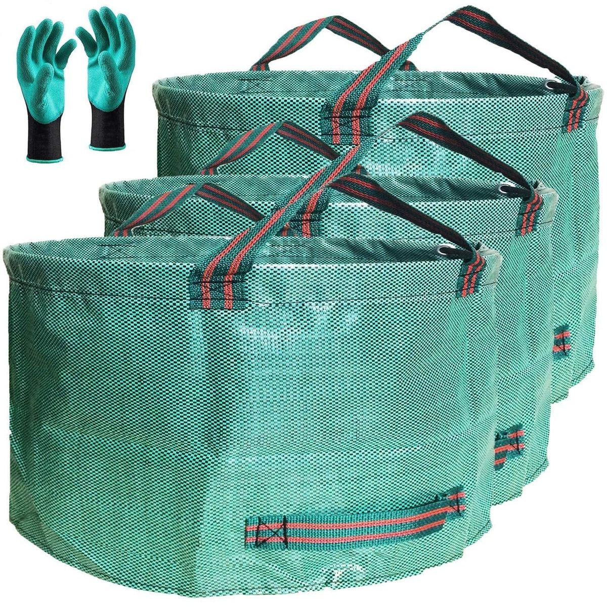 Tespher 3-pack 46-gallon bags stand upright for easy filling