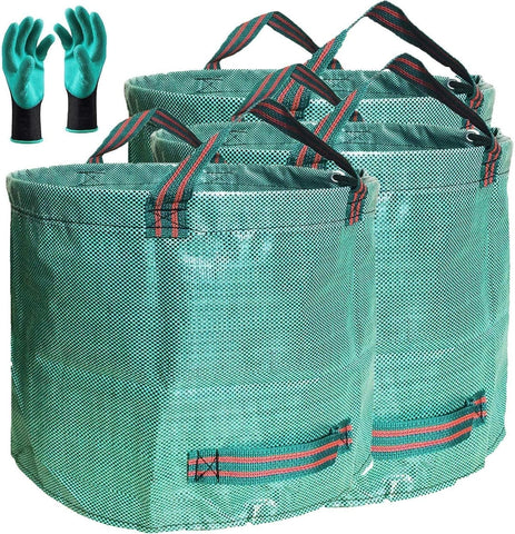 Tespher 80-gallon garden bags with D26 x H33 design for easy yard waste collection.