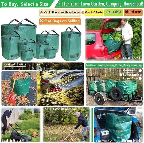 Tespher bags feature four reinforced handles for stable carrying during cleanup.