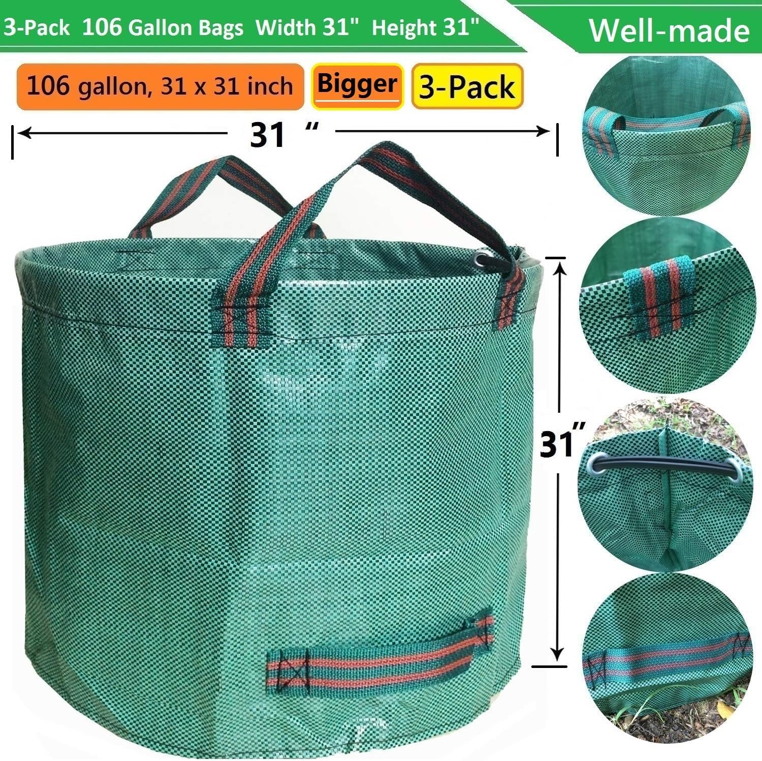 Tespher bag showing four reinforced handles for durability