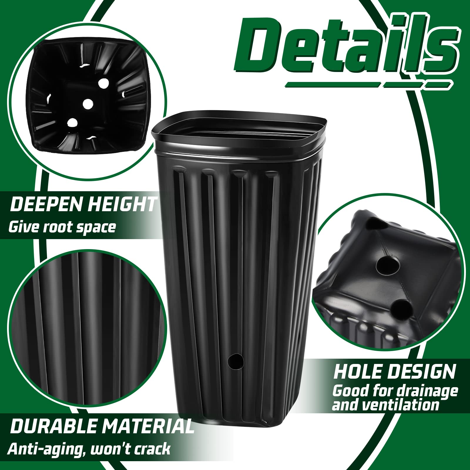 Tessco for you soft plastic nursery pots support gentle root growth.