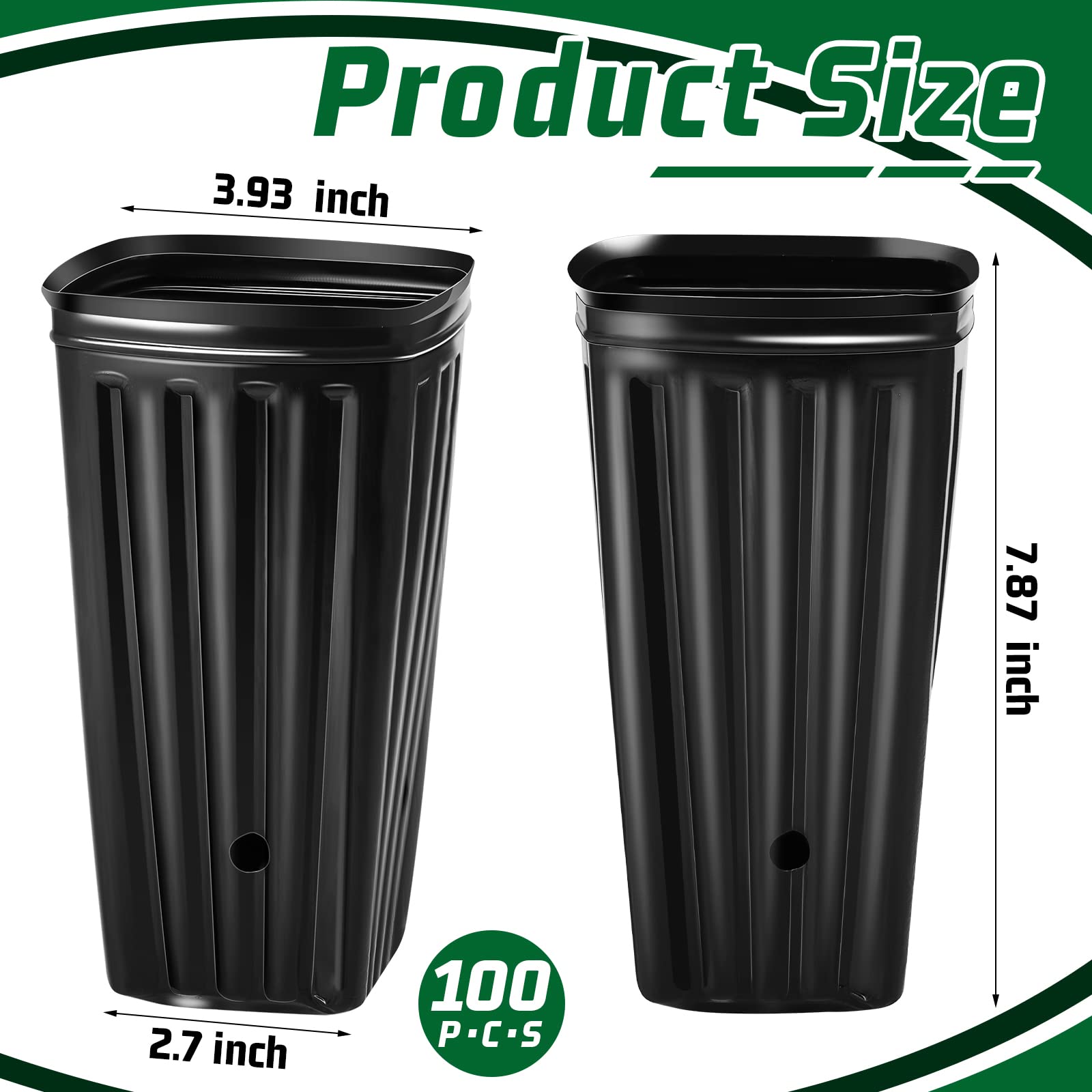 Tessco for you square nursery pot indoors or outdoors, lightweight