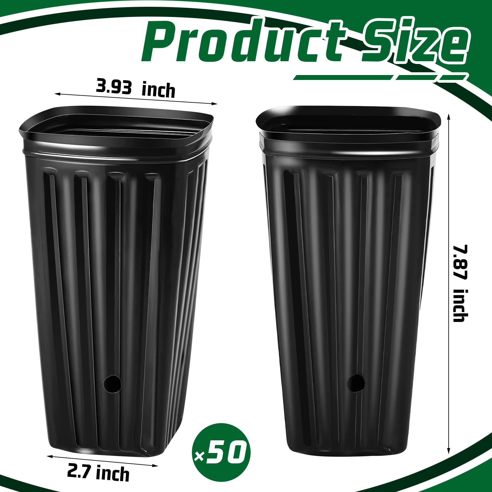 Tessco for you square nursery pot with drainage holes promotes healthy root growth.