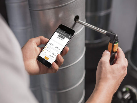 Testo 605i AAA battery pack for portable use.
