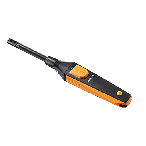 Testo 605i in-duct setup showcases precise humidity and temperature readings.