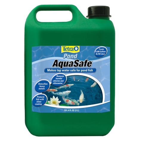 TetraPond AquaSafe pond water conditioner for safe, chlorine-free pond water.
