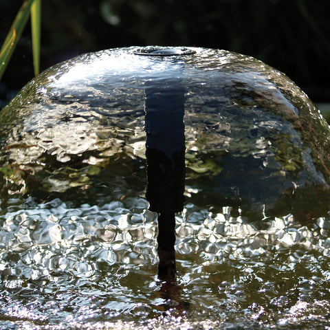 TetraPond fountain set adjustable height adapts to various pond depths.