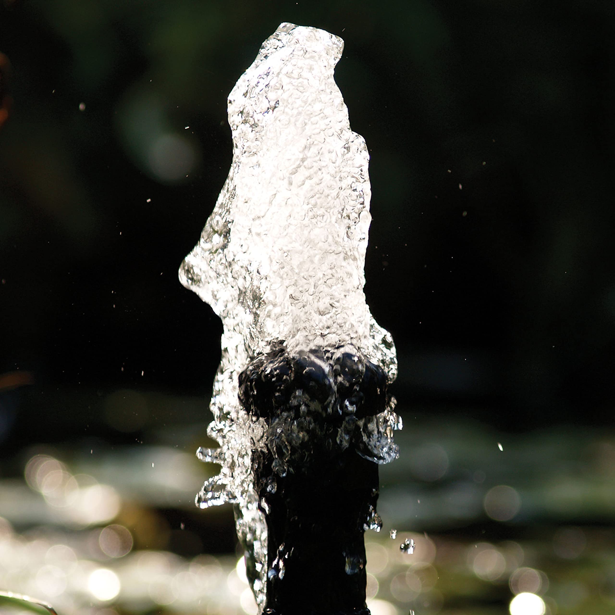 TetraPond fountain set flow control tailors output to your pond.