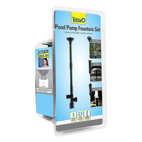 TetraPond fountain set diverter fits multiple tubing sizes for flexible installation.